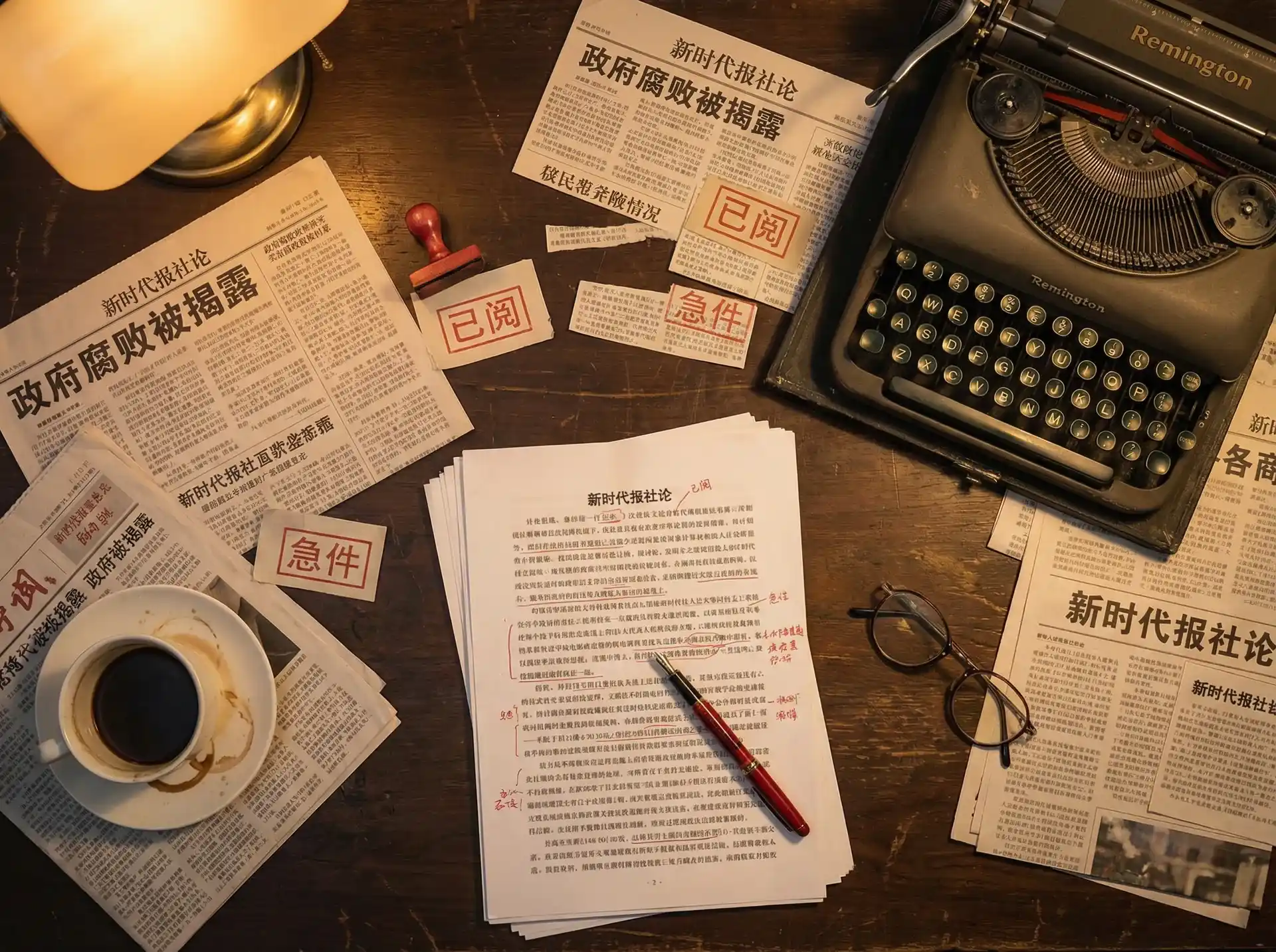 小欣奈-人气艺术家作品展|独家原创|在线浏览 - 报社编辑部工作场景